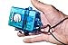Goldeneye Waterproof Card Holder Case with Carabiner Clip, Clear Blue (2-Pack)