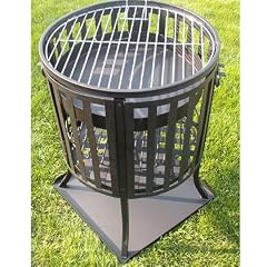 2in1 Feuerkorb & Grill, Feuerschale, Feuerstelle, Gartenfeuer, Gartengrill, Terrassenofen 71 x 46,5 cm