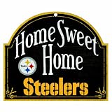 NFL Pittsburgh Steelers 10-by-11 inch Wood "Home Sweet Home" Sign