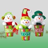Hand Painted Snowman Candy Holders, 7 Tall, 3 Different Designs, Fun to As Decorations Around the House or on the Tree.