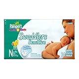 Pampers Swaddlers Sensitive Diapers, Newborn (Up to 10 Lbs), Plus Pack, 136 Diapers