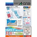 エーワン マルチカード 白無地 厚口 A4判 10面(500枚) 名刺サイズ 51862