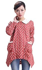 Vintage Cotton Dots Print  Dress