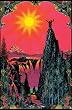 Garden of Eden (Paradise) Flocked Blacklight Poster Print - 24x36