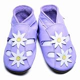 Inch Blue - 1655 XL - Chaussures Bébé Souples - Fleur - Sandales - Lilas - T 22-23 cm
