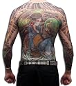 Men's Geisha Dragon Full Body Tattoo Shirt, Tattoo Body Suit