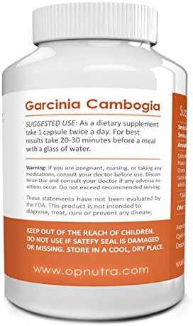 Pure Garcinia Cambogia Extract 60% Hca, 1000 Mg Per Serving, 30 Day Supply, One of the Best Weight Loss and Appetite Suppressant Supplements on the Market!