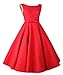 LUOUSE Classy Vintage Audrey Hepburn Style 1950's Rockabilly Swing Evening Dress