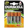 Duracell Supreme AA 2450mAh Rechargeable Pack of 4 Batteries