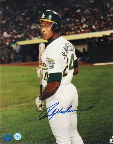 Rickey Henderson Autographed/Hand Signed Oakland Athletics 8x10 Photo