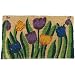 "Tulip Garden" Decorative Coir Doormat - 18" x 30" Outdoor Front Door Mat