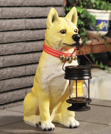 ソーラーライト付柴犬ポチNK-132