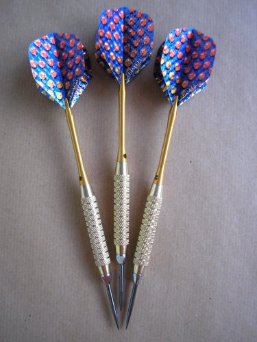 3 Stück Soft-Dartpfeile mit abschraubbarer Metallspitze Goldpfeil 20 g. Bälle