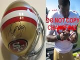 ALDON SMITH,SAN FRANCISCO 49ERS,49ERS,NINERS,MISSOURI TIGERS,SIGNED,AUTOGRAPHED,MINI HELMET WITH PROOF + COA