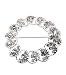 Young & The Restless ~ Jill Abbott ~ Crystal Silver Circle Rhinestone Brooch