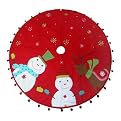 Felt Tree Skirt with Sequins - Red (48")