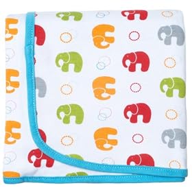JJ Cole Receiving Blanket - Primary Elephants