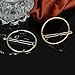 ANGELANGELA 2Pc Minimalist Gold Silver Hollow Hoop Round Circle Geometric Metal Hairpin Hair Clip Clamp Accessories Barrettes Bobby Pin Ponytail Holder Statement Women GIFT Headwear Styling Jewelry