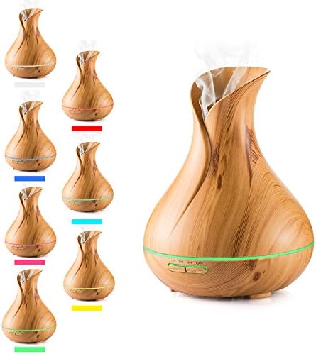 Essential Oil Diffuser, Lofoson 400ml Ultrasonic Aroma Essential Oil Cool Mist Humidifier with Adjustable Mist Mode Waterless Auto Shut-off for Home Office Living Room Baby Study Yoga Spa(7 Colors)