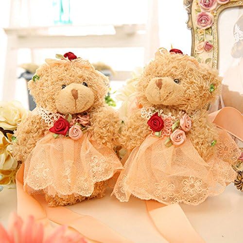 Lovely 1 Pair Lace Curtain Buckle Teddy Bear Cartoon Tieback Hook Hanging Buckle For Wedding Room (beige)