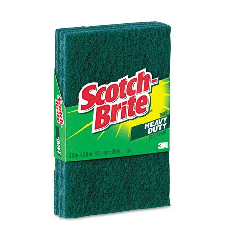 Scotch-Brite Products - Scotch-Brite - Heavy-Duty Scour Pad, 3.8 W x 6 L, Green, 3/Pack - Sold As 1 Pack - Cleans tough messes, fast and easy. - Perfect for tackling tough, baked-on messes in the kitchen. - Top-selling scour pad in America.