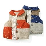 【アウトレット】Lily ivory (リリィ アイボリー)リバーシブルベスト (80～130cm) キムラタンの子供服 ブルー 130 (71045x71345-153)