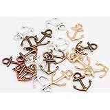 80 PC Nautical Anchor Charm Pendants Four Color 19x15mm, Sailor Navy Jewelry Making DIY