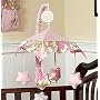 JoJo Designs Musical Baby Crib Mobile - Pink and Khaki Camo Army Camouflage