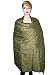 India Jamawar Antique Green Black Pashmina Shawl,wrap Throw Reversible 82x43