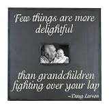 Wood Grandchildren Quote Frame - Slate (4x6)