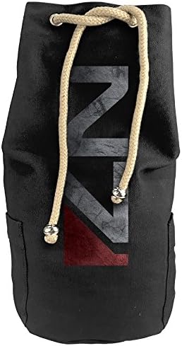 Etosten Mass Effect Andromeda Vertical Bucket Cylindrical Shaped Canvas Beam Port Drawstring Sports Basketball Shoulders Backpack Bags