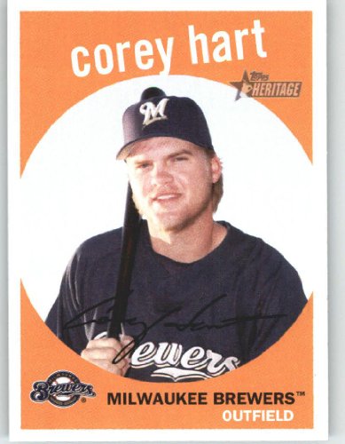 2008 Topps Heritage #112 Corey Hart - Milwaukee Brewers (Baseball Cards)