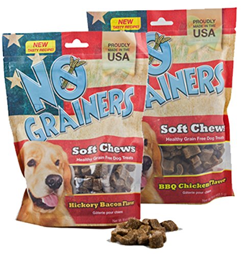 No Grainers Soft Chews, Dog Treats, Economy Variety 2-Pack ..... (One Pound of Each Flavor)