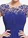 Ever-Pretty Womens Cap Sleeve Lace Neckline Ruched Bust Evening Gown 09993