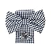 DBC3C03 Multi Checkered Gift Microfiber Bow Tie Hanky Cufflinks Set By Dan Smith