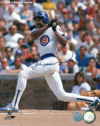 Andre Dawson Chicago Cubs Autographed 8x10 Batting Photo