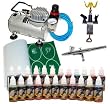DELUXE AIRBRUSH TATTOO KIT 28 Includes: COMPRESSOR, HOSE, AIRBRUSH, INK, AND STENCILS