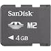 Electronics : SanDisk SDMSM2-004G-A11M 4GB M2 Memory Stick Micro (Black)