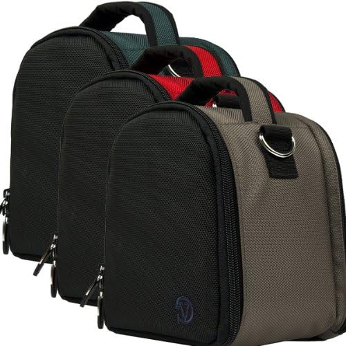 Navy Blue Slim Holster Camera Bag Carrying Case will easily hold your camera, battery charger, memory cards, and accessories For Nikon Coolpix L24 P300 S70 S80 S100 S1100pj S1200pj S2500 S3100 S4100 S5100 S6100 S6200 S8100 S8200 D90 Coolpix AW100 Coolpix P7000 S9100 Nikon J1 Point and Shoot Digital Camera + Includes eBigValue Determination Hand Strap Key Chain