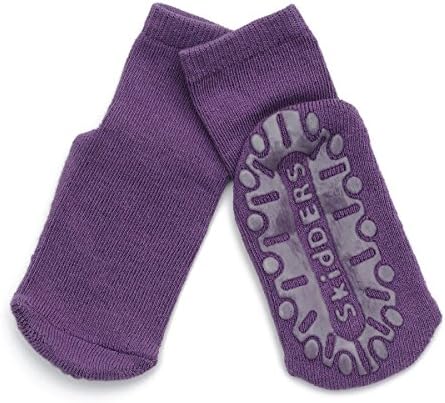 Skidders Infant Socks Girls Crystal Grip Quarter Purple 1pair - 6 months