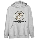 Surf Boat Rowing / Marine Corps - Athl Dept Sports Mens Hoodie (Heather Gray, Sizes X-Small - XXX-Large)