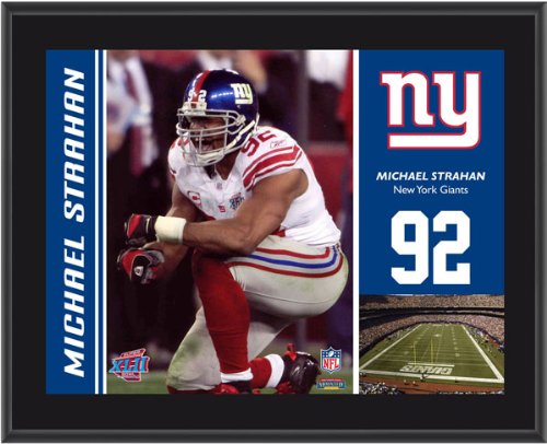 Mounted Memories New York Giants Michael Strahan 10.5 x 13 Sublimated Plaque