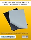 5 Magnetic Sheets of 8" x 10" Adhesive 20 mil Magnet