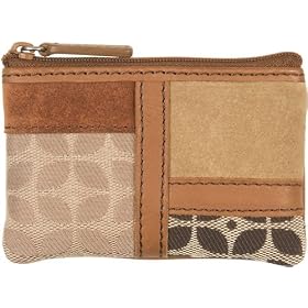 Fossil Wallet - Pop Stitch Zip Coin (Color: Multi Brown)