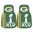 Green Bay Packers Super Bowl XLV Champions 2-piece Carpeted Cat Mats 18"x27"