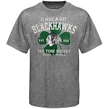 NHL Old Time Hockey Chicago Blackhawks Archer St. Patrick's Premium T-Shirt - Ash (Medium)