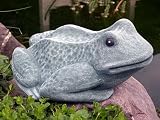 Eigenschaften Tiefes Kunsthandwerk GbR  / Steinfigur Tierfigur Frosch groß flach grün