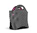 BUILT NY Everyday Shopper Designer Neoprene Tote Bag, Mini Dot Black & White (EDT1-MBW)
