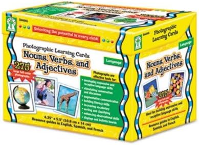Carson-Dellosa Publishing Nouns, Verbs and Adjectives Photographic Learning Cards CARD,WORD LEARNING,K-12
