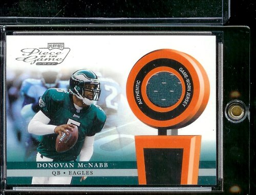 2002 Playoff Piece of the Game Donovan McNabb Game-Worn Jersey Philadelphia Eagles Football Card - Mint Condition - Shipped In Protective Display Case